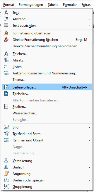 LibreOffice - Ansicht